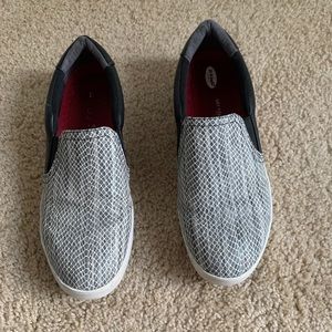 Faux Leather Snake Print Slip-on Sneaker